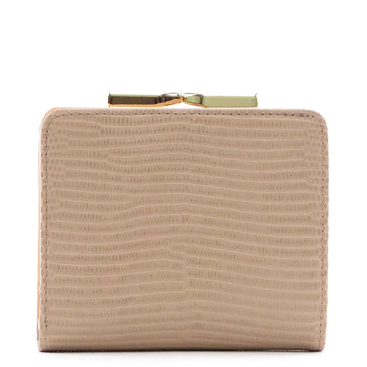 TOPKAPI トプカピ LUCIA ルチア リザード型押し がま口 二つ折り財布 グレージュ