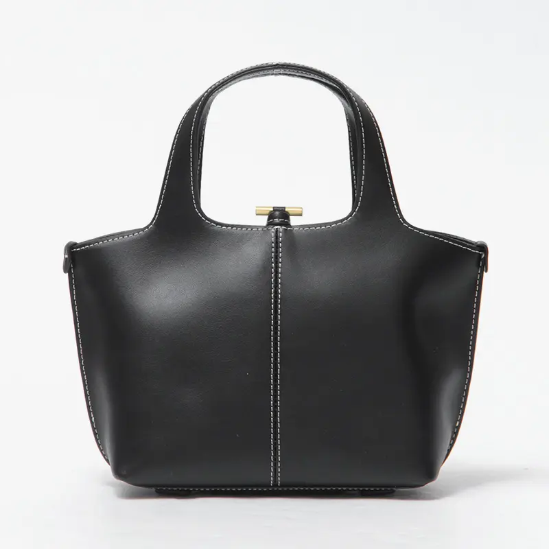 LUMEN ルメン（アトリエ ド ルメン） PANIER PETIT BAG カウレザー トートバック (S) SOFT BLACK