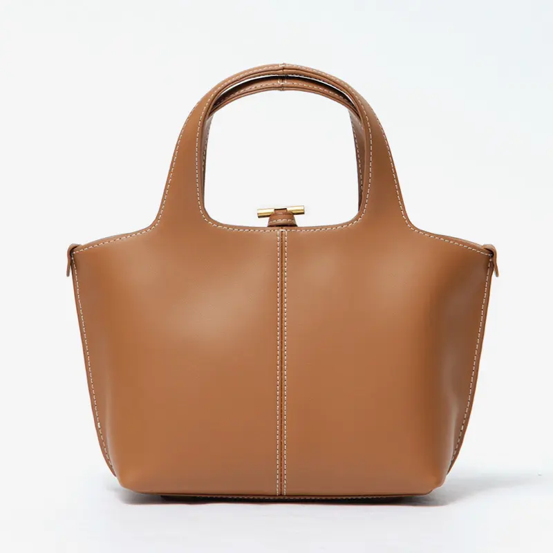 LUMEN ルメン（アトリエ ド ルメン） PANIER PETIT BAG カウレザー トートバック (S) TAN BROWN