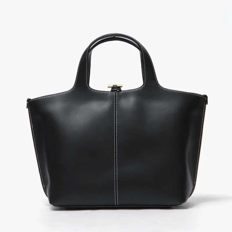 LUMEN ルメン（アトリエ ド ルメン） PANIER TOTE BAG カウレザー トートバック (M) SOFT BLACK