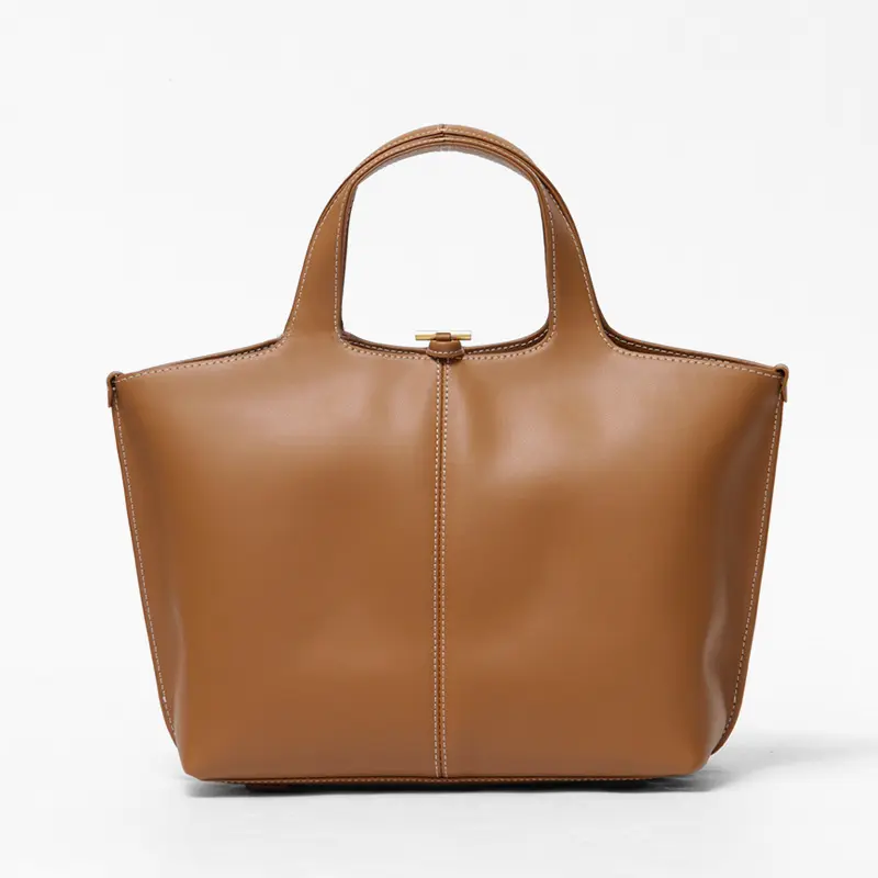LUMEN ルメン（アトリエ ド ルメン） PANIER TOTE BAG カウレザー トートバック (M) TAN BROWN