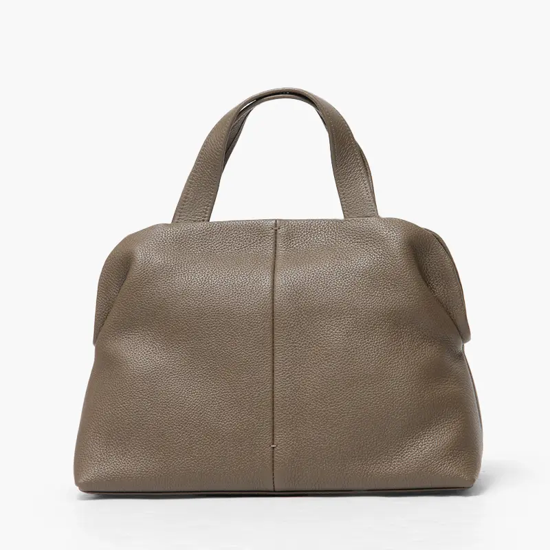 LUMEN ルメン（アトリエ ド ルメン） PAVE TOTE BAG グレインレザー トートバック (M) MUD BROWN