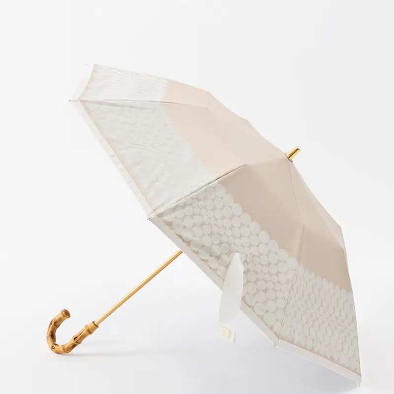 Athena New York アシーナニューヨーク Scarllet Lace Print 晴雨兼用 折りたたみ傘 BEIGE/OFFWHITE