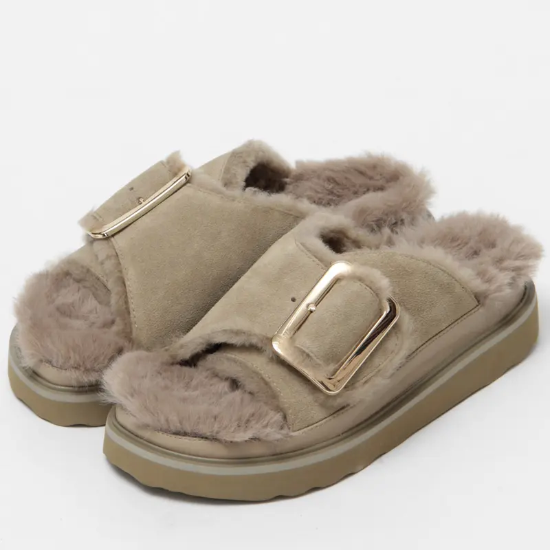 MOHI モヒ MUTON SANDALS ビッグバックルサンダル MASHROOM