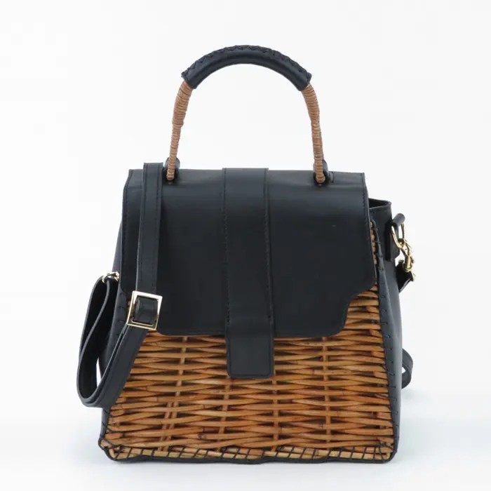 The Bagmati バグマティ ラタン ウィッカー かごバッグ CARAMEL/BLACK