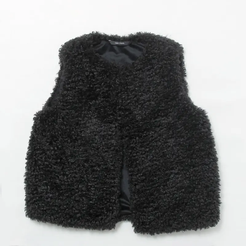 helen moore ヘレン ムーア エコムートン ジレ GILET BLACK