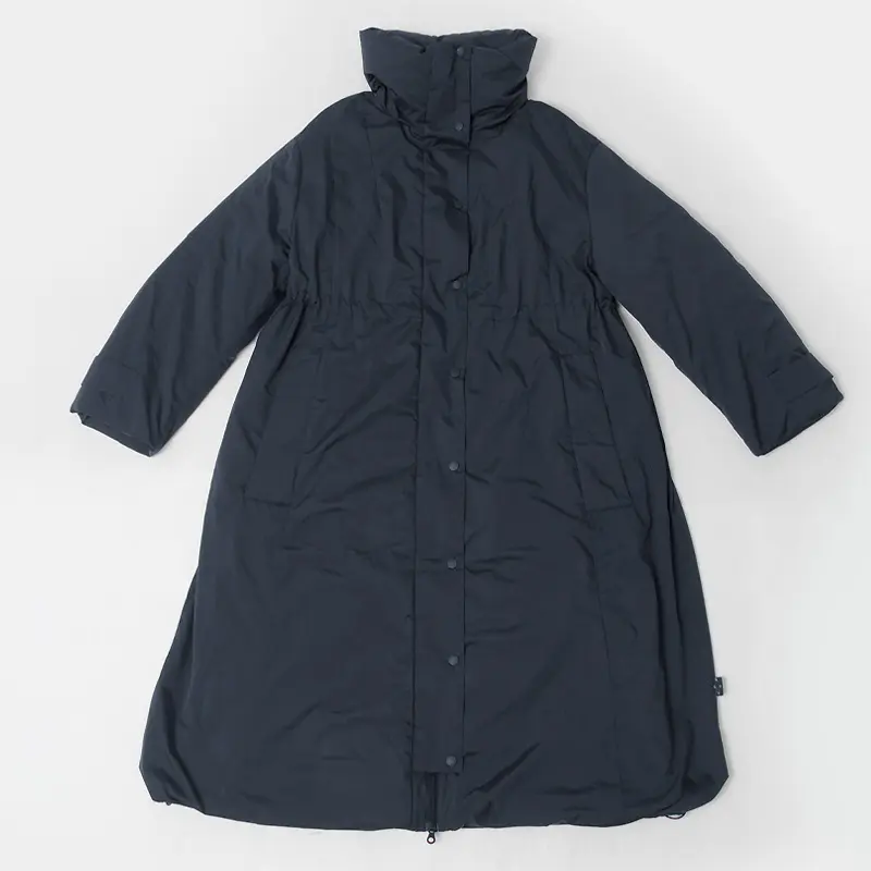 DUVETICA デュベティカ トレンチコート風 Aライン ロングダウンコート NERO