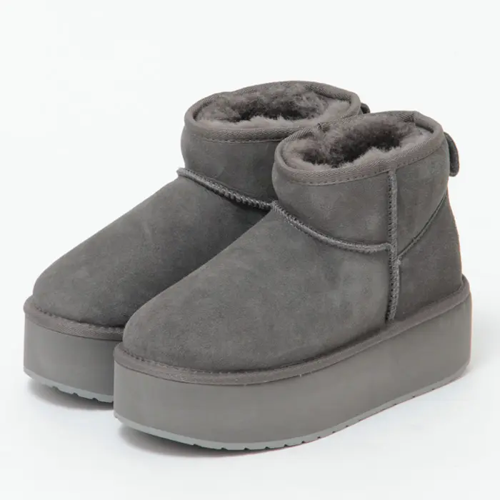 EMU Australia エミュ Stinger Micro Flatform 厚底 ムートン ブーツ CHARCAOL