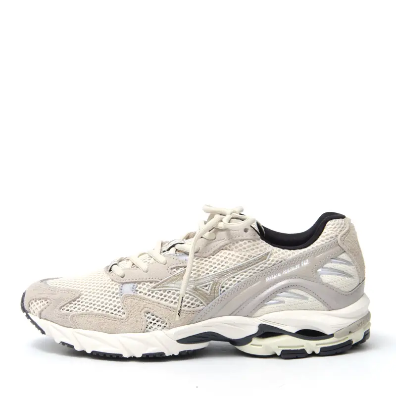 MIZUNO ミズノ WAVE RIDER 10 メッシュ ランニングスニーカー WHITE/BLACK