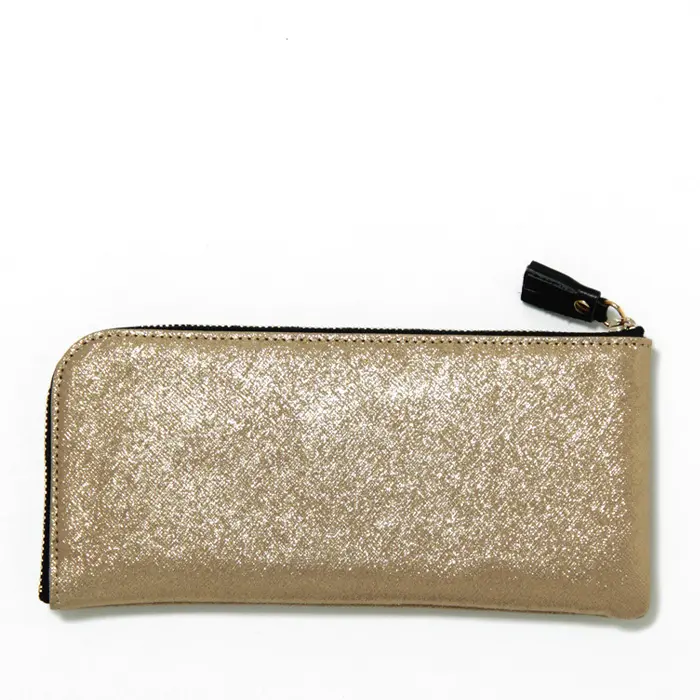 POMTATA ポンタタ HAK ラメ L字ファスナー 長財布 GOLD