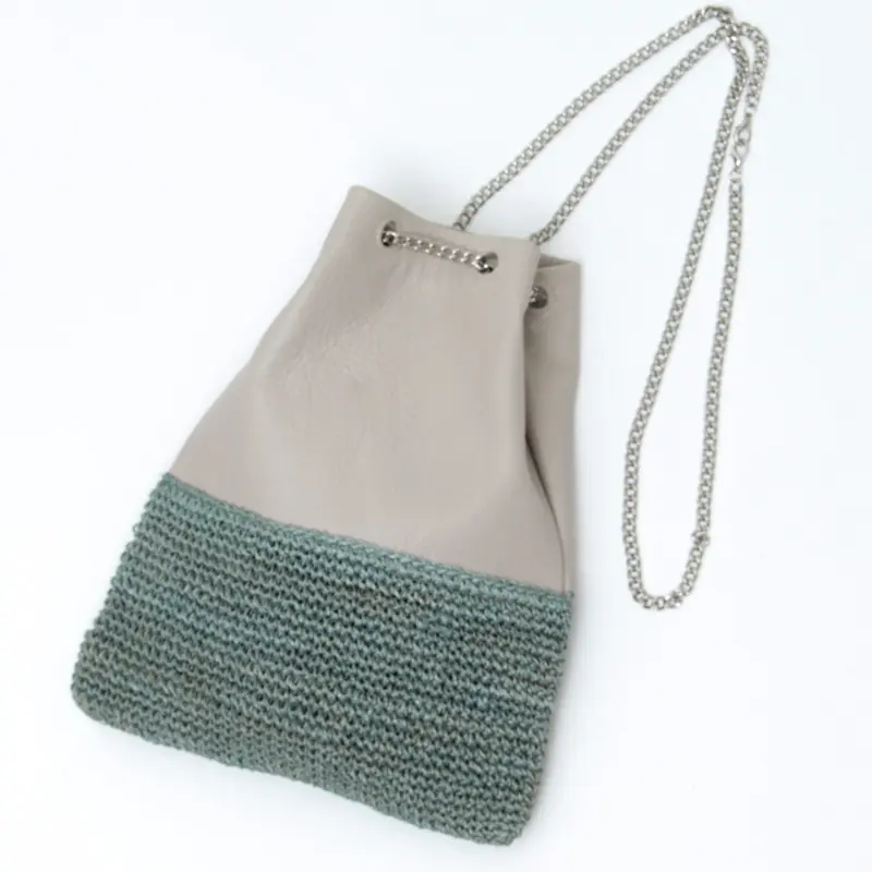 POMTATA ポンタタ NOU TOTE 2way 巾着 ショルダーバッグ グレー
