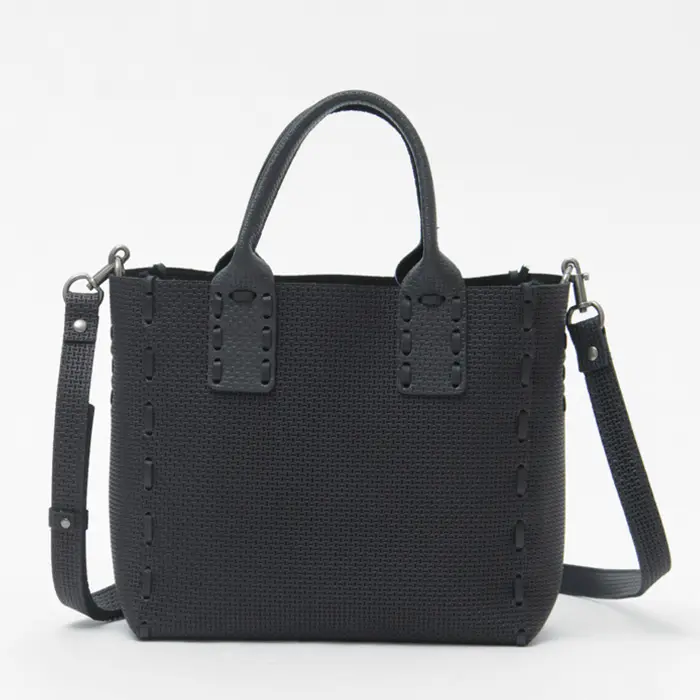 POMTATA ポンタタ SAKU 2WAY TOTE レザー トートバッグ（S） MICRO-MESH/ブラック