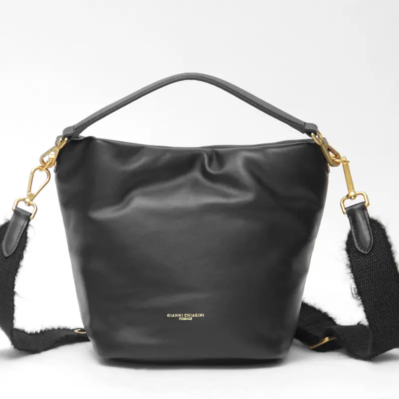 GIANNI CHIARINI ジャンニキアリーニ MIREA パフィナッパレザー 2WAYハンドバッグ NERO