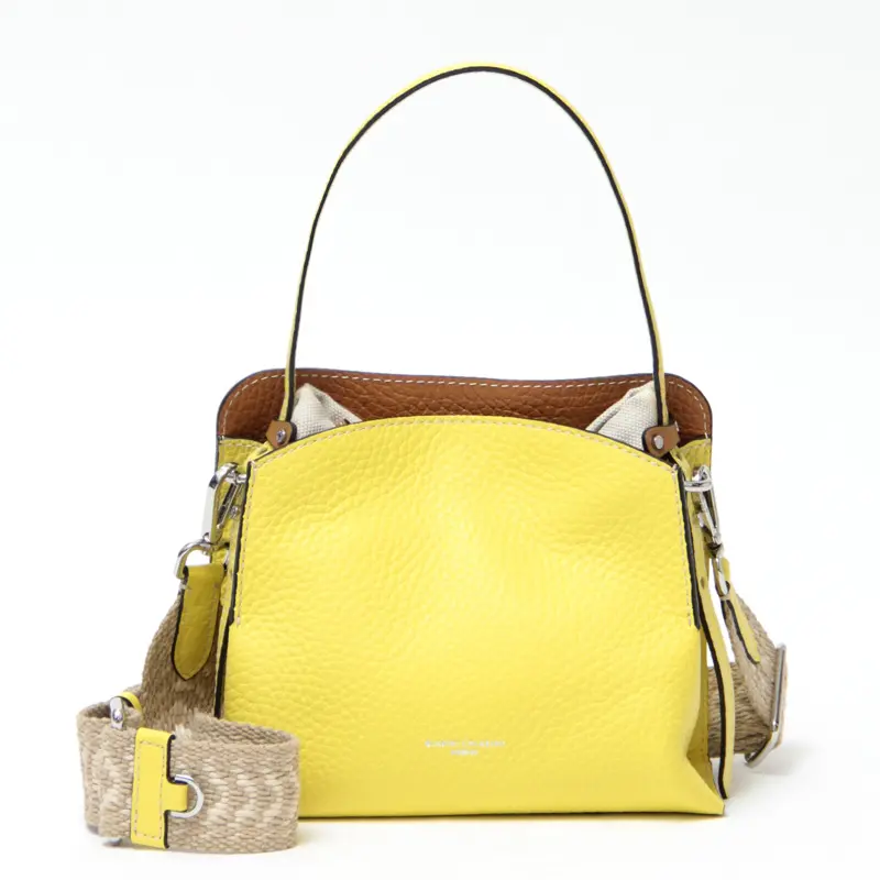 GIANNI CHIARINI ジャンニキアリーニ ASIA レザー2WAY ハンドバッグ (S) SHAKE-CARAMELLO