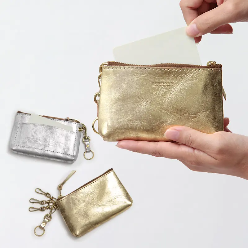 SARANAM サラナン Foil  メタリック カウレザー キー＆カードケース