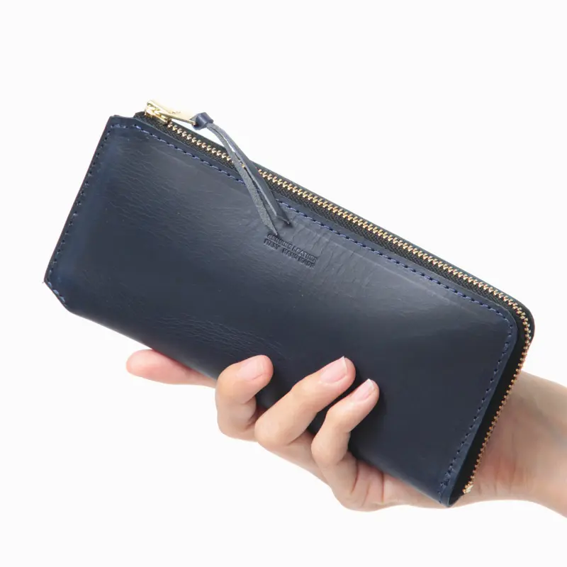 SARANAM サラナン スモークレザー L字ファスナー 長財布