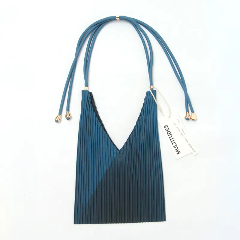MULTITUDES マルチチューズ BABY BAG プリーツバッグ MOROCCAN BLUE