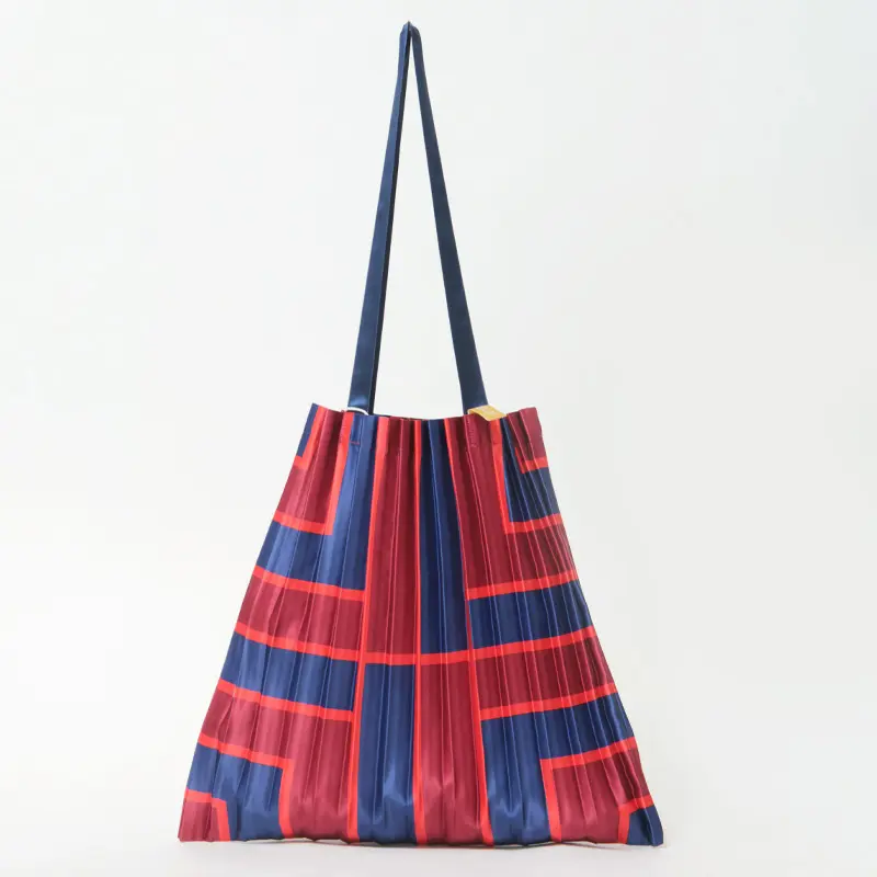 MULTITUDES マルチチューズ PLEATED TOTE サテン プリーツ トートバッグ STINTINO