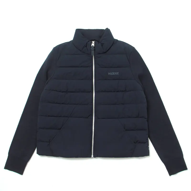 MACKAGE マッカージュ GRETEL 軽量ダウン×ニット ダウンジャケット ≪11月初≫MARINE BLUE