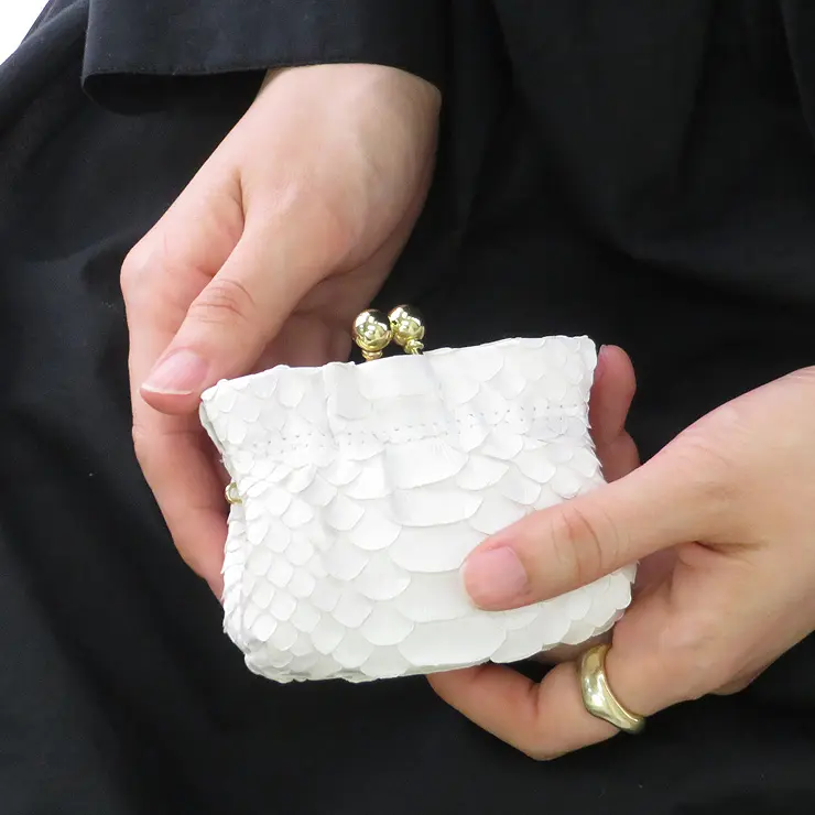 VIA DOAN ヴィアドアン Bran python がま口 小銭入れ (M)