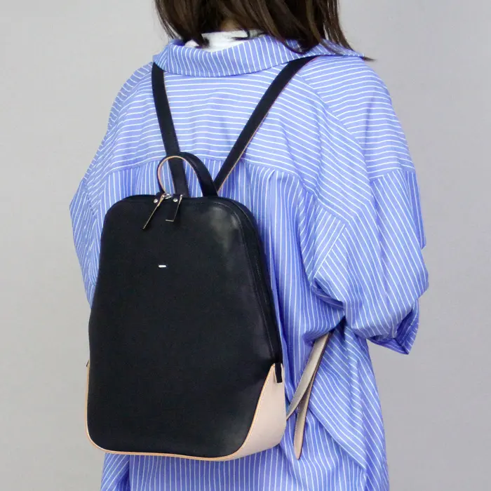ESTINE エスティーヌ ロジカル レザー リュック ブラック