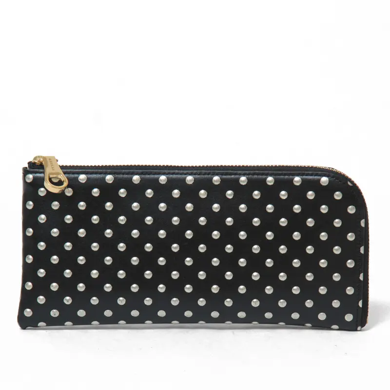 ARUKAN アルカン スタッズ L字ファスナー 長財布 ブラック