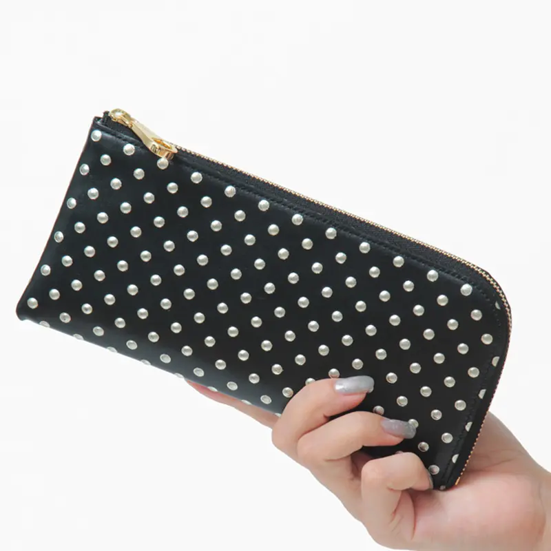 ARUKAN アルカン スタッズ L字ファスナー 長財布