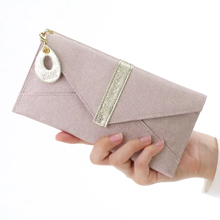 INTRO DUCTION イントロダクション メタリックレザー 薄型長財布