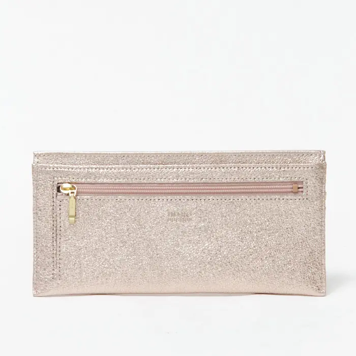 メタリックレザー 極薄 長財布