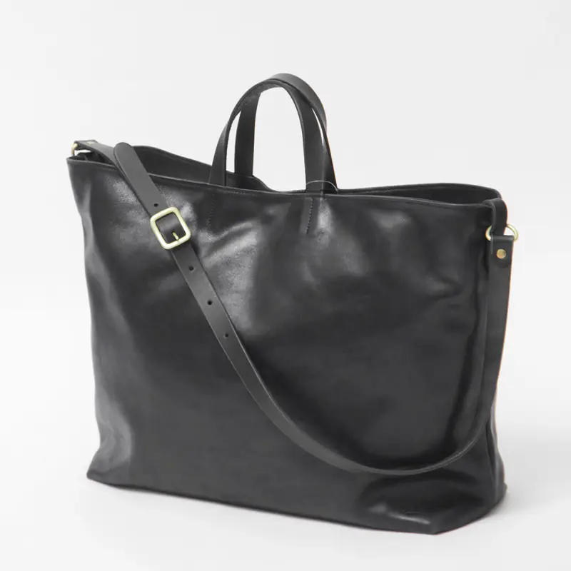 Ense アンサ 2way tote キップレザー 2way トートバッグ(L) ブラック