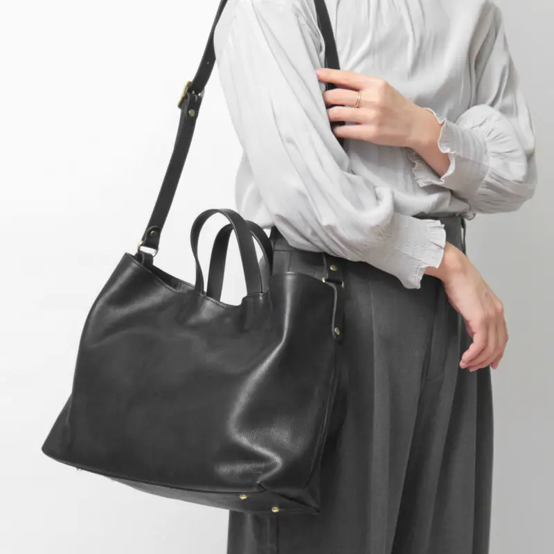 Ense アンサ 2way tote キップレザー トートバッグ(S)