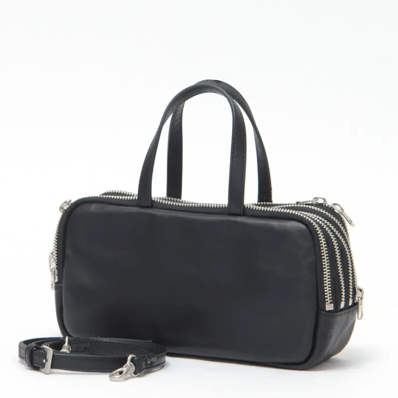 zip レザー 2way ミニボストンバッグ