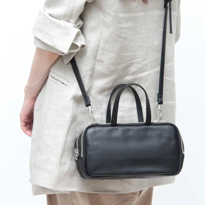 kawa-kawa カワカワ zip レザー 2way ミニボストンバッグ