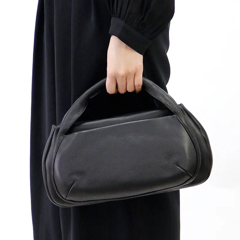 michiamo ミキアモ ソフトキップレザー 横型 ハンドバッグ