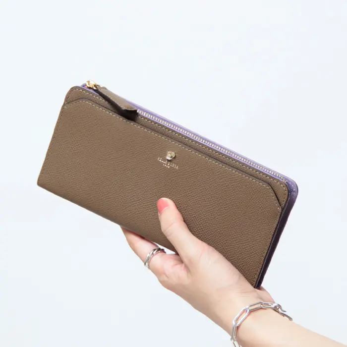 PELLE BORSA ペレボルサ フレンチカーフグッズ L字ファスナー長財布