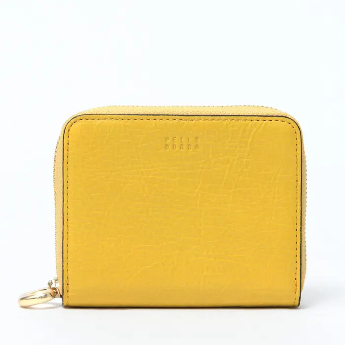 PELLE BORSA ペレボルサ Minato コンパクト財布 イエロー