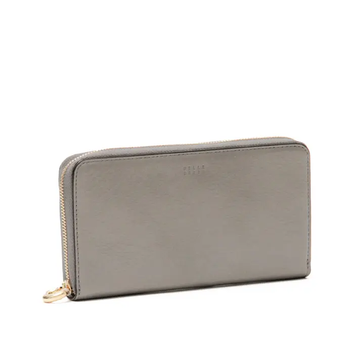 PELLE BORSA ペレボルサ Minato ラウンドファスナー コンパクト 長財布 グレー