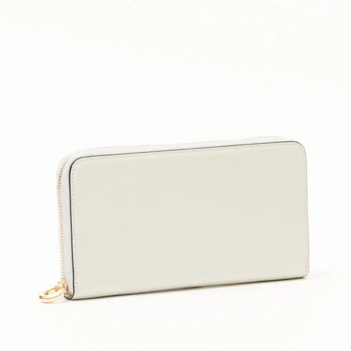 PELLE BORSA ペレボルサ Minato ラウンドファスナー コンパクト 長財布 アイボリー