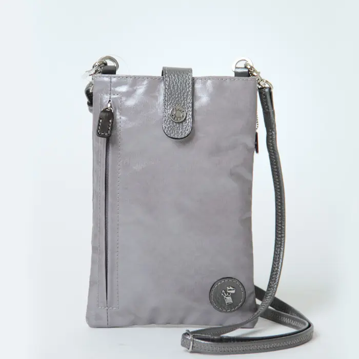 PELLE BORSA ペレボルサ alive アライブ ミニショルダーバッグ ガンメタリック