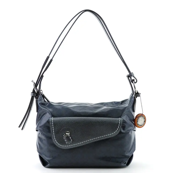 PELLE BORSA ペレボルサ Alive 2way ショルダーバッグ ネイビー