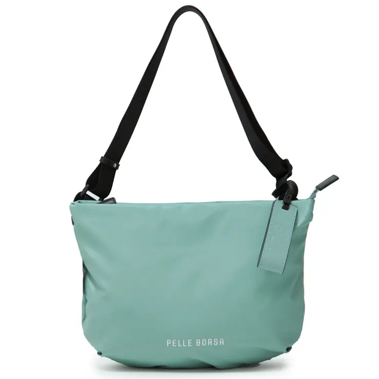 PELLE BORSA ペレボルサ Cheers  ラウンド ショルダーバッグ アッシュグリーン