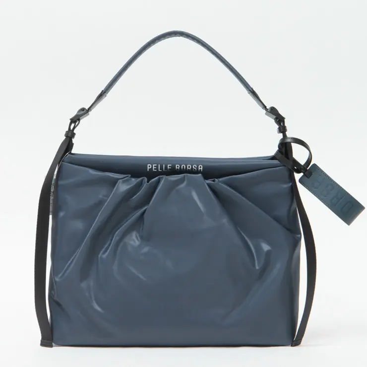 PELLE BORSA ペレボルサ チアーズ B5 ショルダーバッグ ネイビー