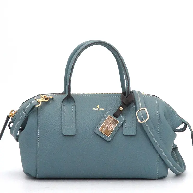PELLE BORSA ペレボルサ レネット 2way ボストンバッグ ブルーグレー
