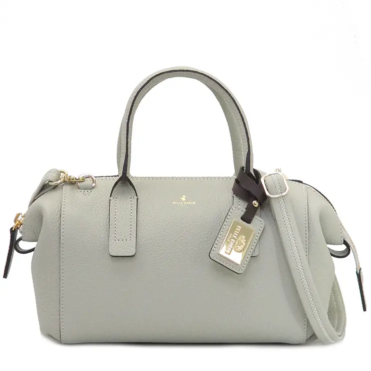 PELLE BORSA ペレボルサ レネット 2way ボストンバッグ アイスグレー