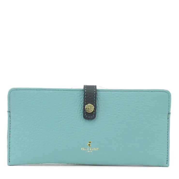 PELLE BORSA ペレボルサ Reinette Goods シュリンクレザー スリムウォレット ミントグリーン