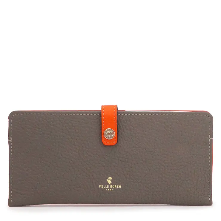 PELLE BORSA ペレボルサ Reinette Goods シュリンクレザー スリムウォレット トープ