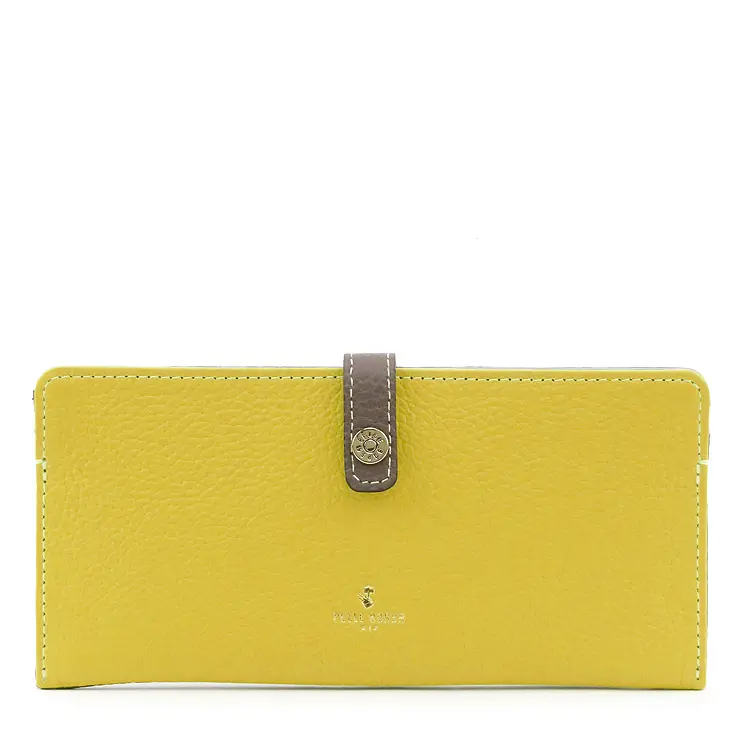 PELLE BORSA ペレボルサ Reinette Goods シュリンクレザー スリムウォレット イエロー