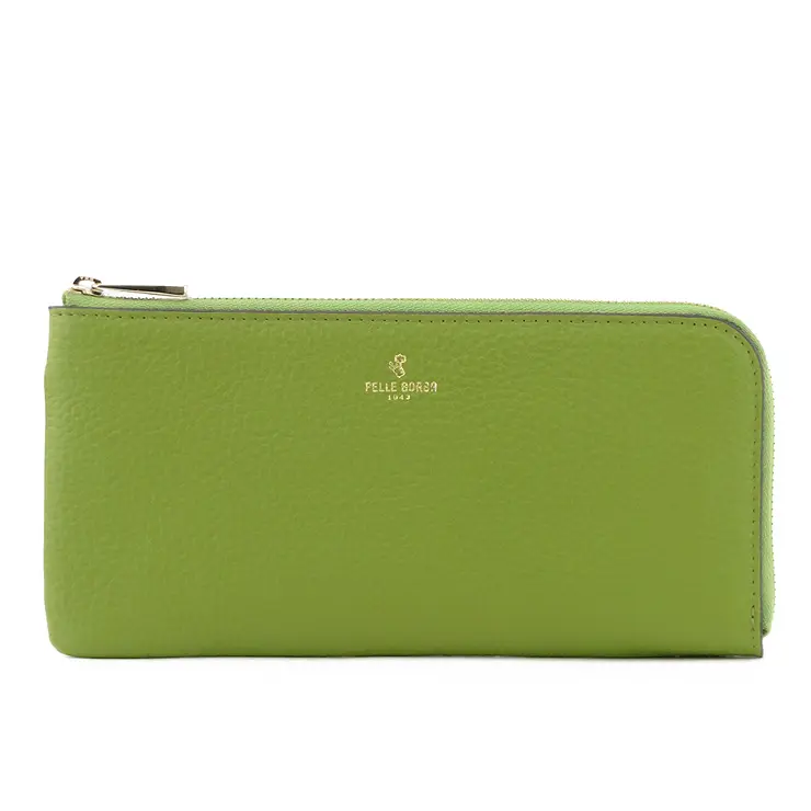 PELLE BORSA ペレボルサ レネットグッズ L字ファスナー 長財布 グリーン