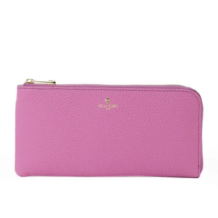 PELLE BORSA ペレボルサ レネットグッズ L字ファスナー 長財布 モーヴ