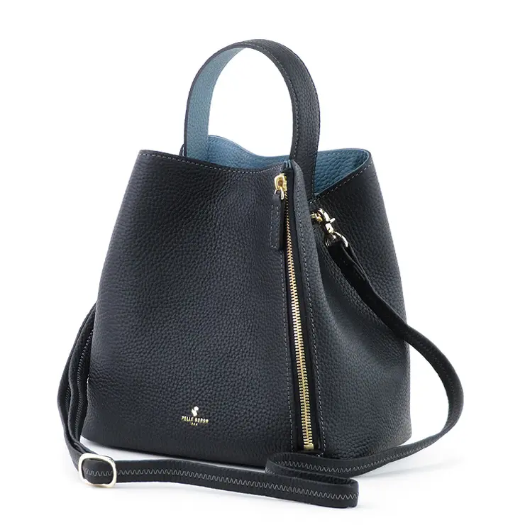 PELLE BORSA ペレボルサ Reinette レザー 2way ショルダーバッグ ブラック